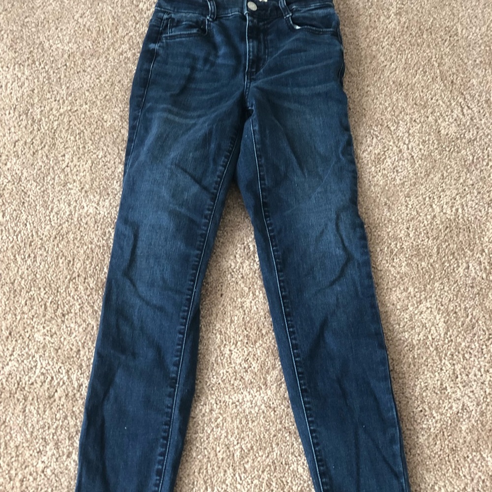 blue high waisted skinny jeans size 00